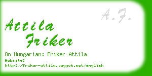 attila friker business card